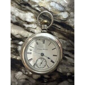 1894 Hampden 18s, Grade #21, 7j Pocket Watch Silverine Case